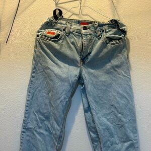 Light blue corduroy, streetwear pants.